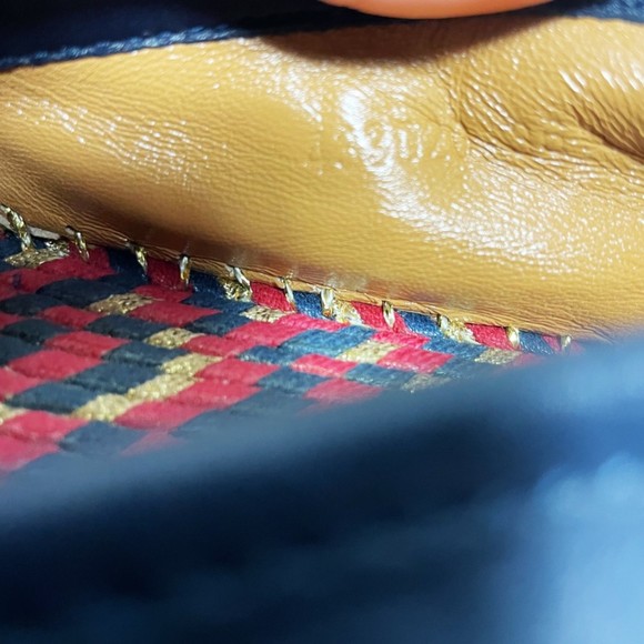 Gucci Pilar Blue Leather Espadrille Flats - Picture 7 of 9